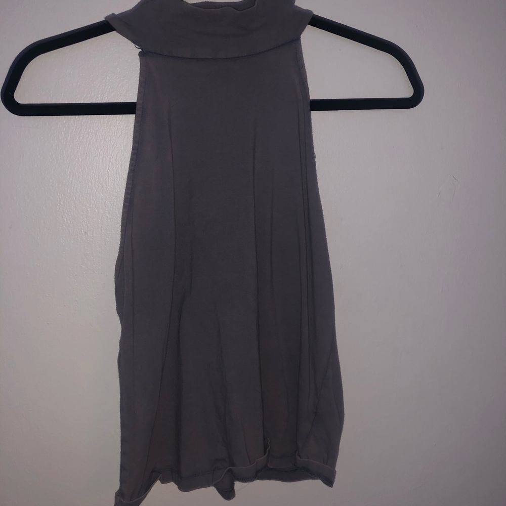 Blueish-purpley-gray mock neck top from Pacsun
